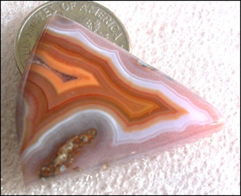 FINE OLD COLORFUL APACHE AGATE DESIGNER CABOCHON – 22.54 CT.